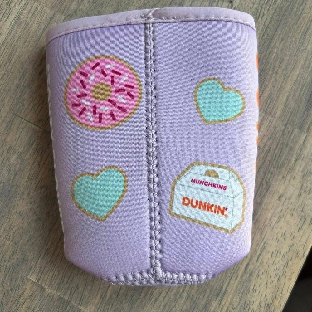 Stoney Clover Lane x Dunkin Donuts Iced Coffee Cup Sleeve Lilac Purple Neoprene